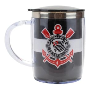 Caneca Térmica Com Tampa 450ml - Corinthians