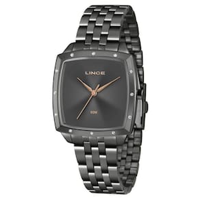 Relógio Lince Feminino Ref: Lqy620l G1gx Retangular Fumê