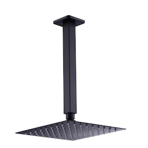 Ducha Chuveiro Slim Prizi Quadrado 20x20cm Inox 304 Preta de