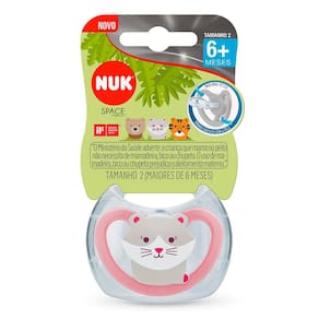 Chupeta Nuk Space Silicone Girl S2 de 6 a 18 Meses