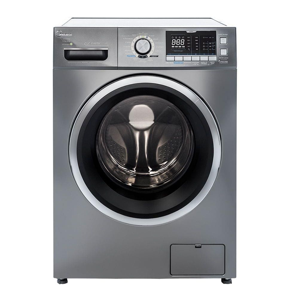Lava e Seca 12Kg Midea LSD12X1 Storm Wash Inverter Tambor 4D Prata 127V - 110V