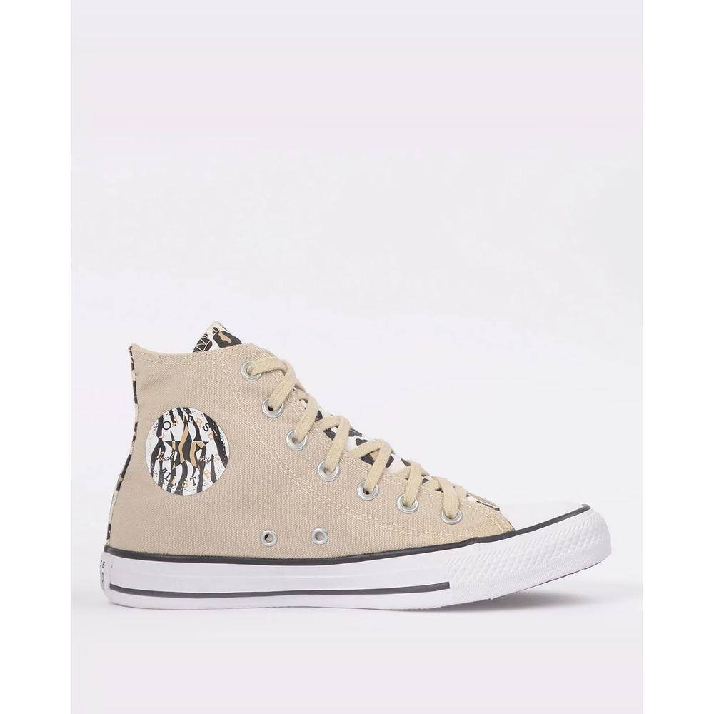 Tênis Converse All Star Cano Alto Oncinha Bege | Casas Bahia
