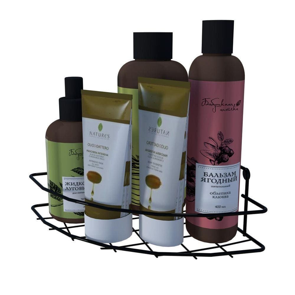 Cantoneira Suporte Fixo Sabonete Shampoo Banheiro Preto