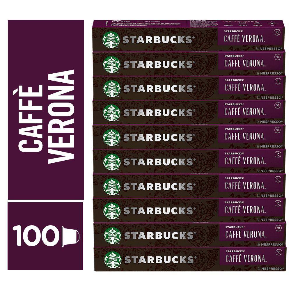 Kit de Cafés Starbucks Caffè Verona by Nespresso - 100 capsulas
