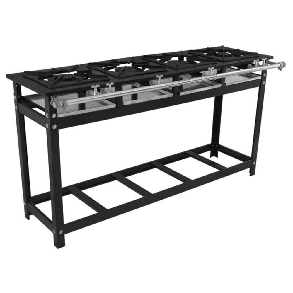 Fogão 4 Bocas Metalfour Lux P7 Alta Pressão Preto