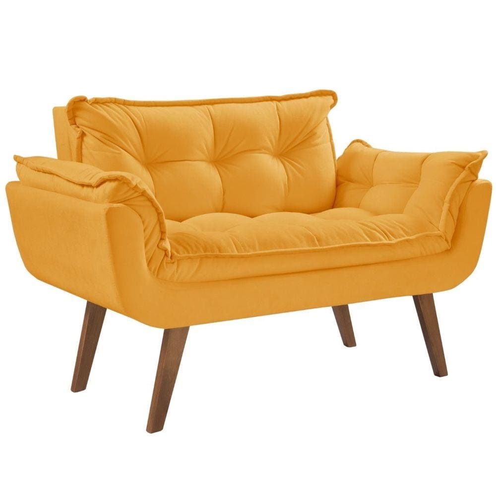 Poltrona Namoradeira Orion 02 lugares Base Palito amarelo