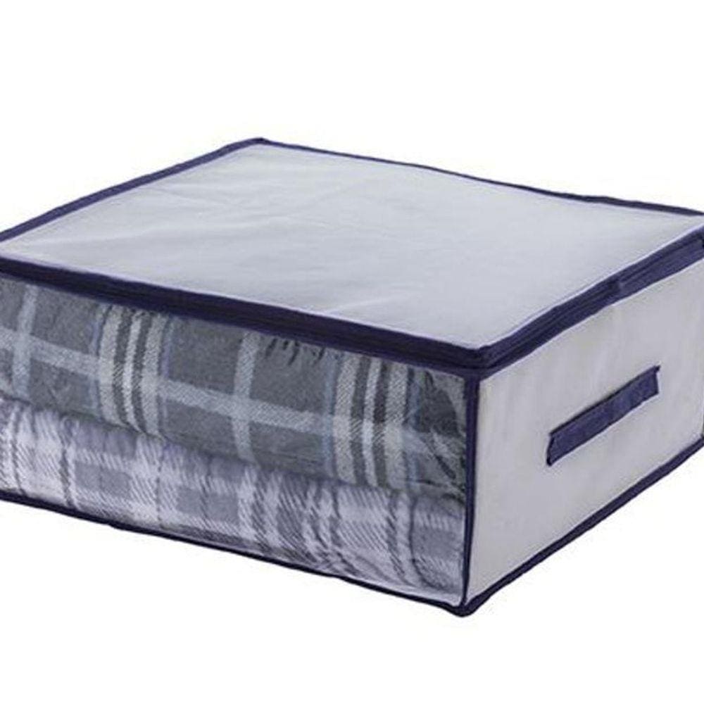 Organizadora Clear Multiuso Ziper 50X30X20Cm 1286 Paramount - Cinza