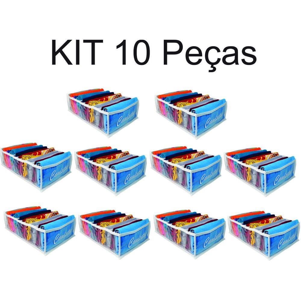 Kit 10 Organizador De Gavetas - Colmeia Organizadora De Camisetas