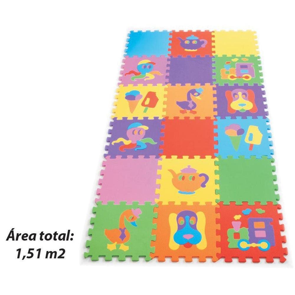 Tapete Tatame Infantil Texturizado 18 Peças