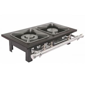 Fogão 2 Bocas Mistas M2 30x30 Perfil 6,5 Mesa Metalmaq
