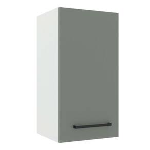 Armário Aéreo Madesa Agata 35 cm 1 Porta Branco Cinza