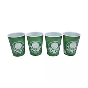 Jogo Com 4 Copos 3d 400ml - Palmeiras
