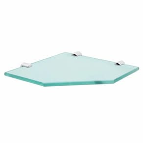 Prateleira De Vidro De Canto S/Grade 20X20 - Nelson