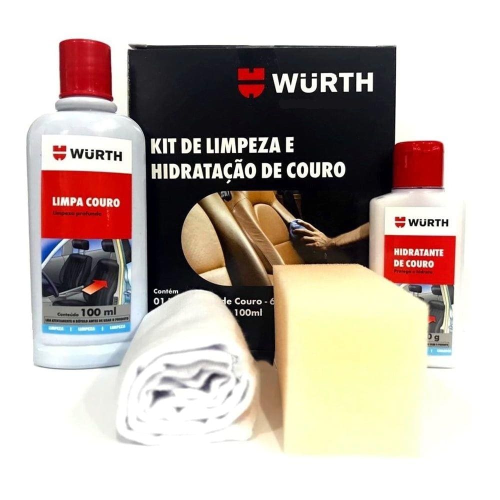 Kit Limpeza E Hidratação De Couro Wurth Limpa E Hidrata