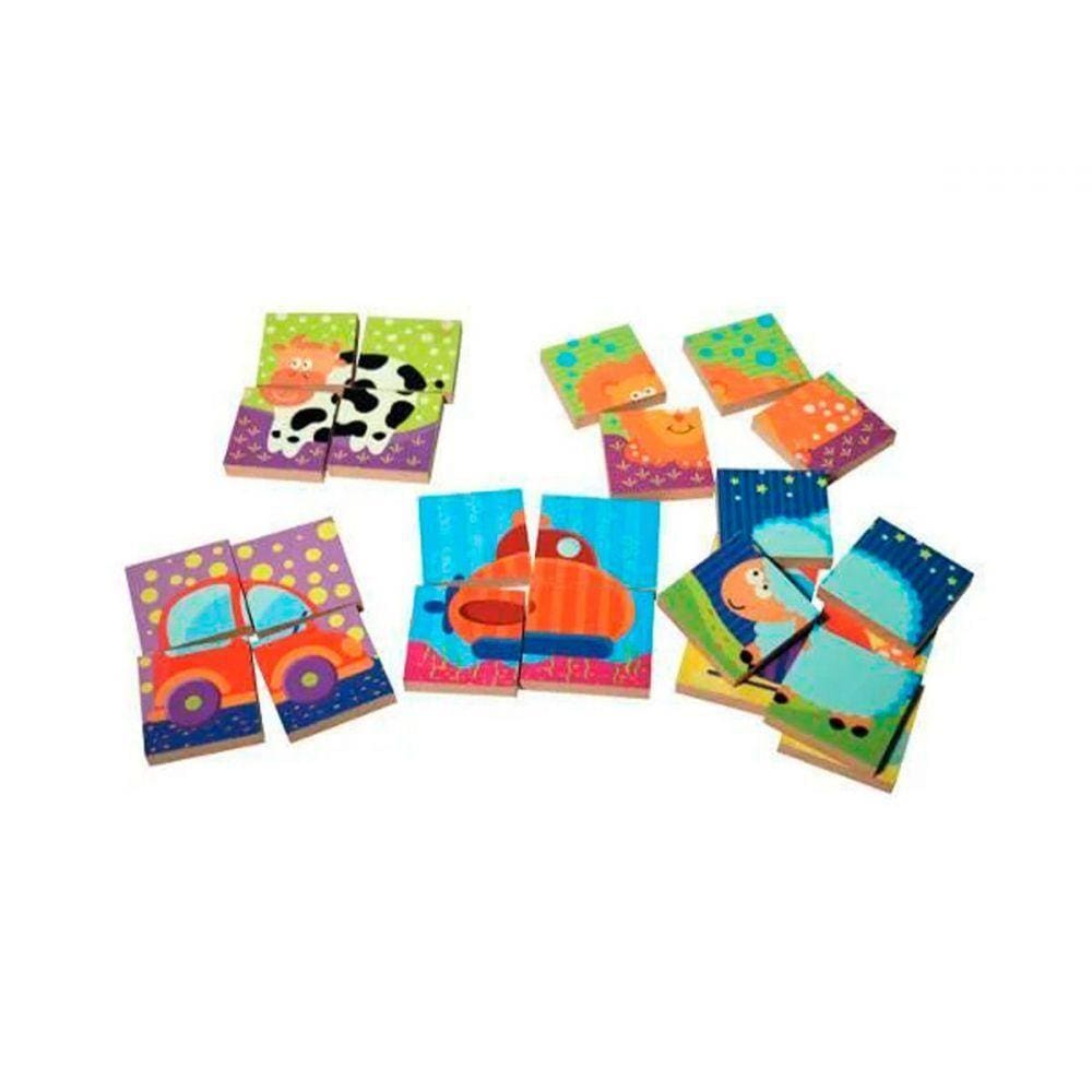 Brinquedos Educativos Quebra Cabeça Blocos 24 Peças