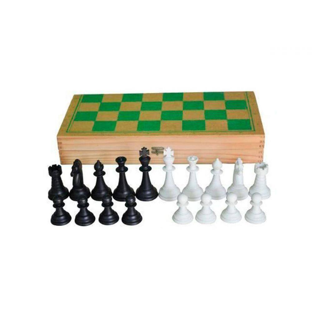 Brinquedos Educativos Jogo Xadrez Oficial Com Estojo
