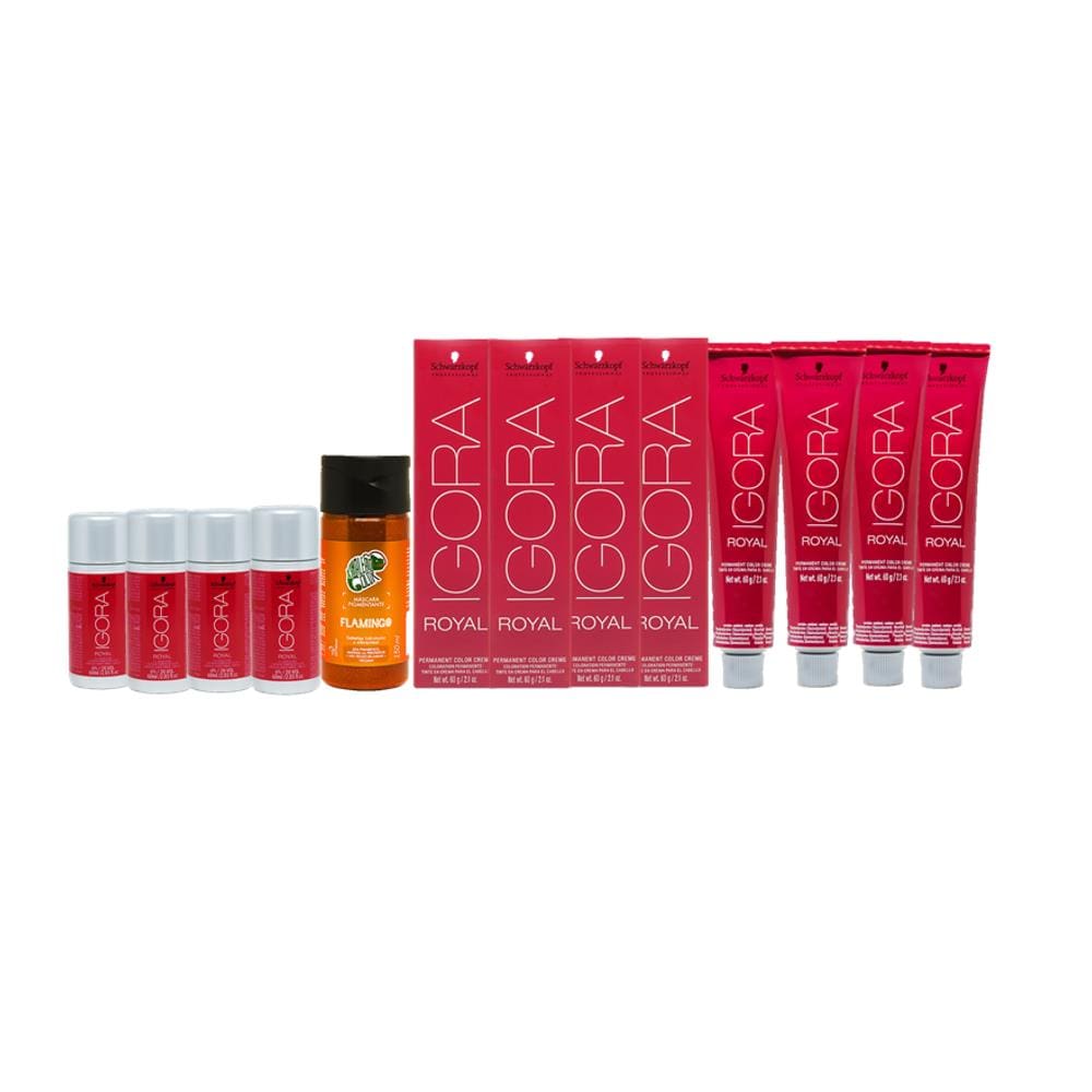 Kit Segredo da Cor - Igora Royal 8.77 HD, Água Oxigenada 30vol e Henna  Creme Cobre