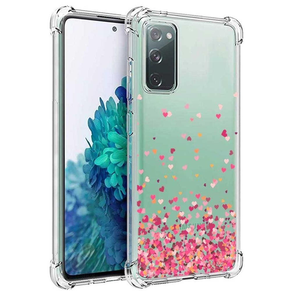Capa Anti Quedas Corações Galaxy S20 Fe - Bordas Anti Shock