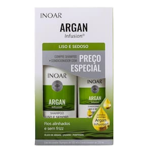 Kit Argan Infusion Liso e Sedoso Inoar - Shampoo + Condicionador