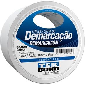 Fita Para Demarcação De Solo Pvc Branco 48Mmx15M