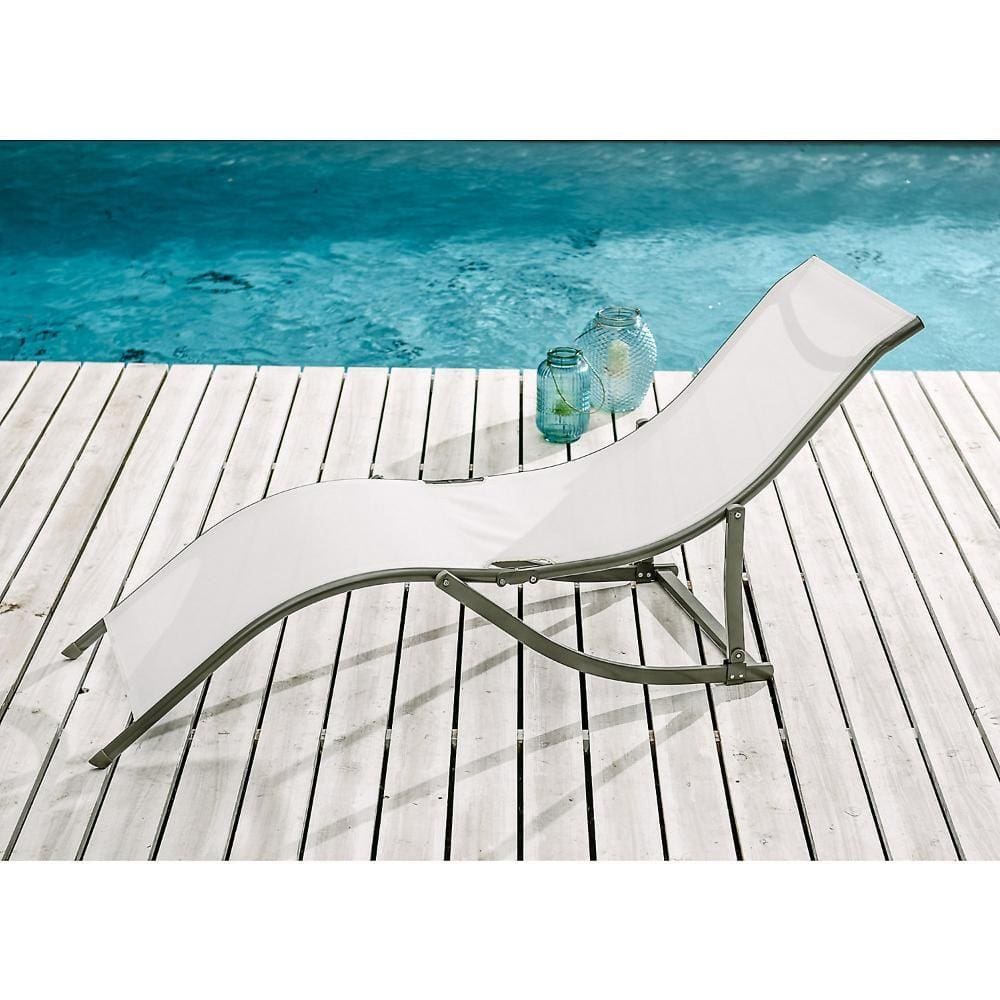 Espreguiçadeira Sky Alumínio e Pvc Branco