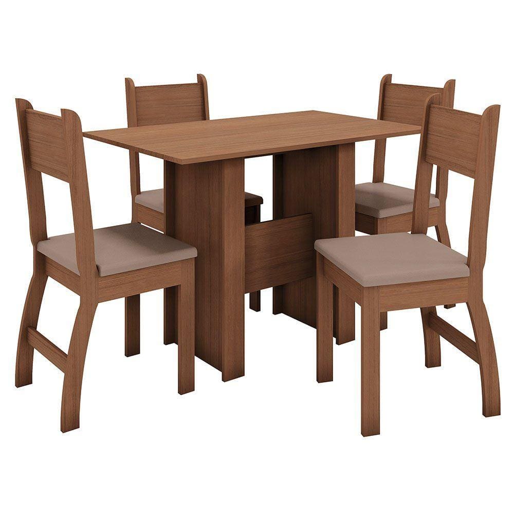 Conjunto Mesa de Jantar 4 Lugares Milano