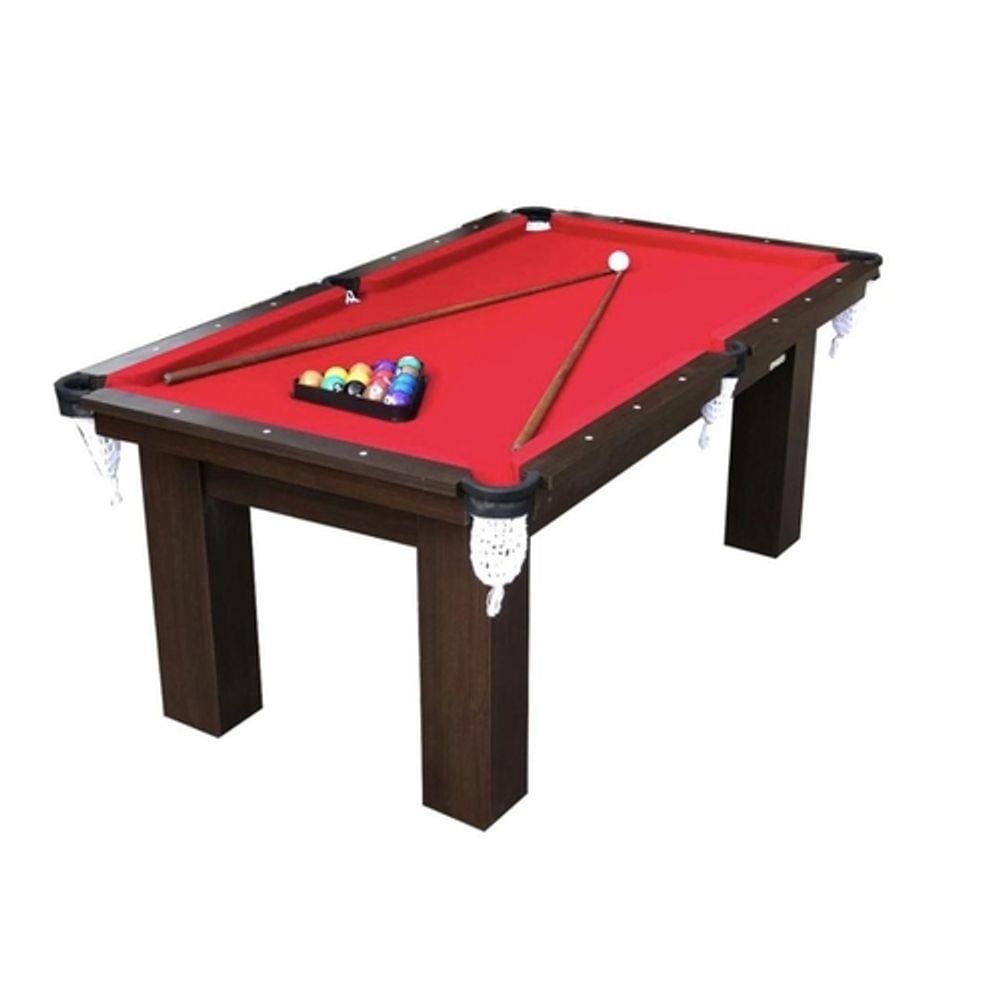 Jogo Mini Mesa de Bilhar Sinuca Compacta em Madeira Snooker com 2