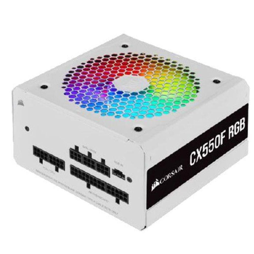 Fonte Atx 550W Cx550F Full Modular Rgb White 80 Plus Bronze