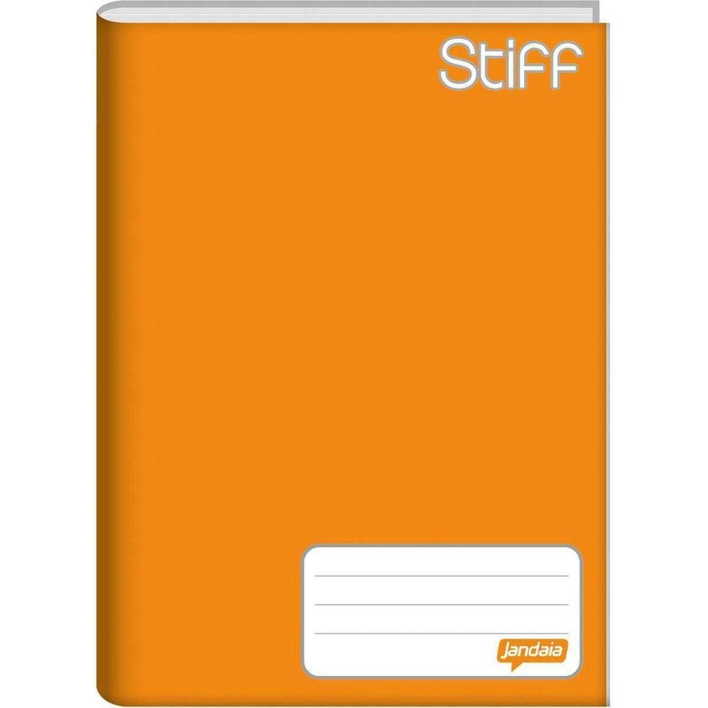 Caderno Brochura 1/4 Capa Dura Stiff 48 Folhas Laranja