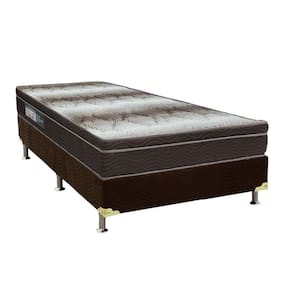 Conjunto Box-Colchão Ortobom Light+Cama Café Solteiro 88