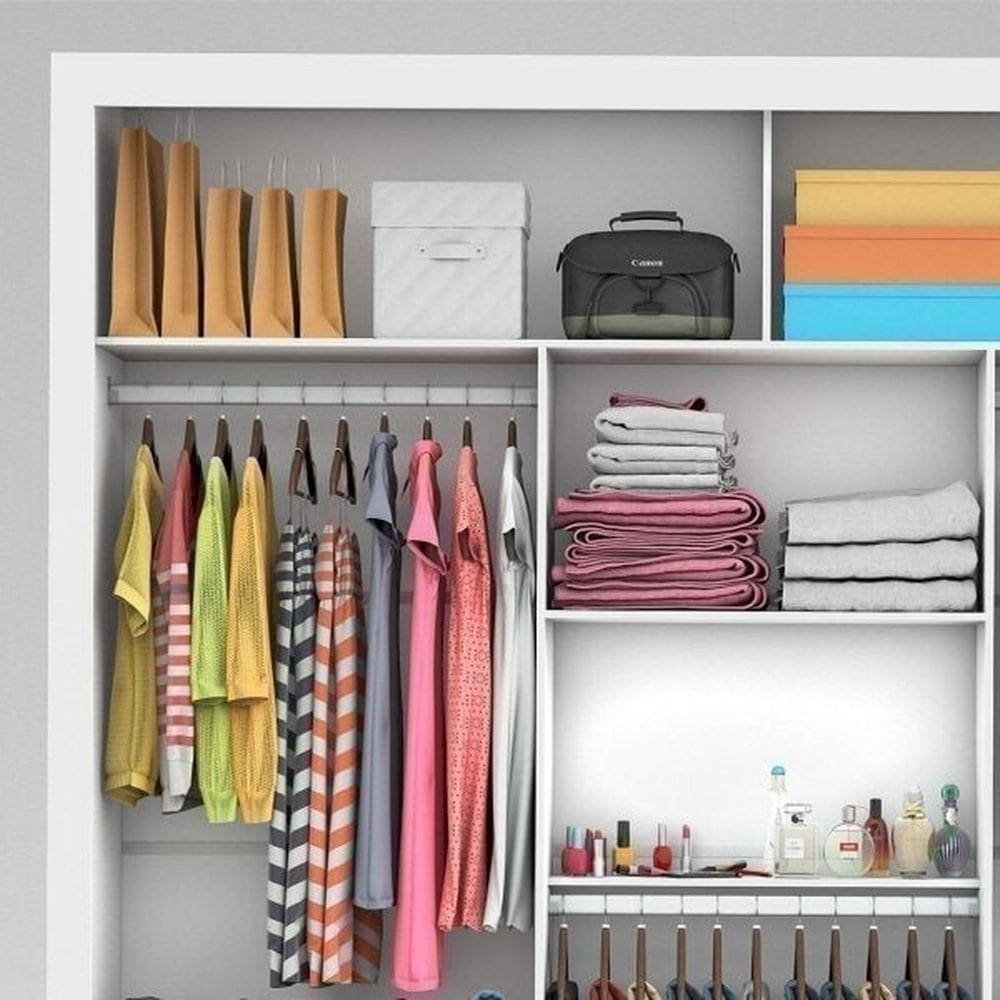 Guarda-Roupa Casal com Espelho 3 Portas de Correr Lara | Casas Bahia