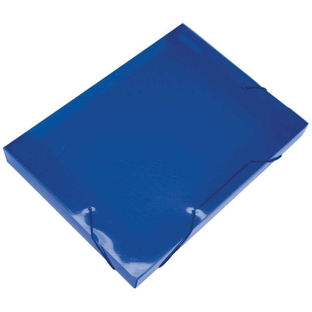 Pasta Aba Elástica Plástica Oficio 40Mm Azul Soft