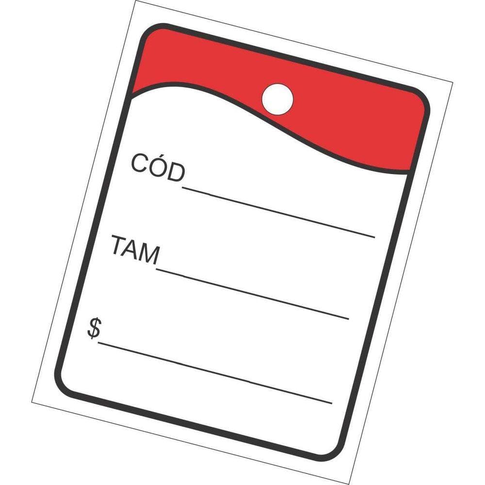 Etiqueta Para Marcação Tag 30X38Mm Cartão Vermelho