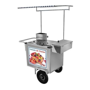 Carrinho de Salada de Frutas Luxo com Rodas Pneumáticas e Toldo - Cefaz