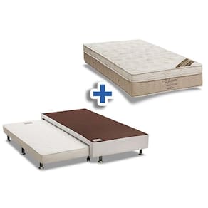 Conjunto Box+Auxiliar+Colchão Ortobom Elegant Solteiro 88