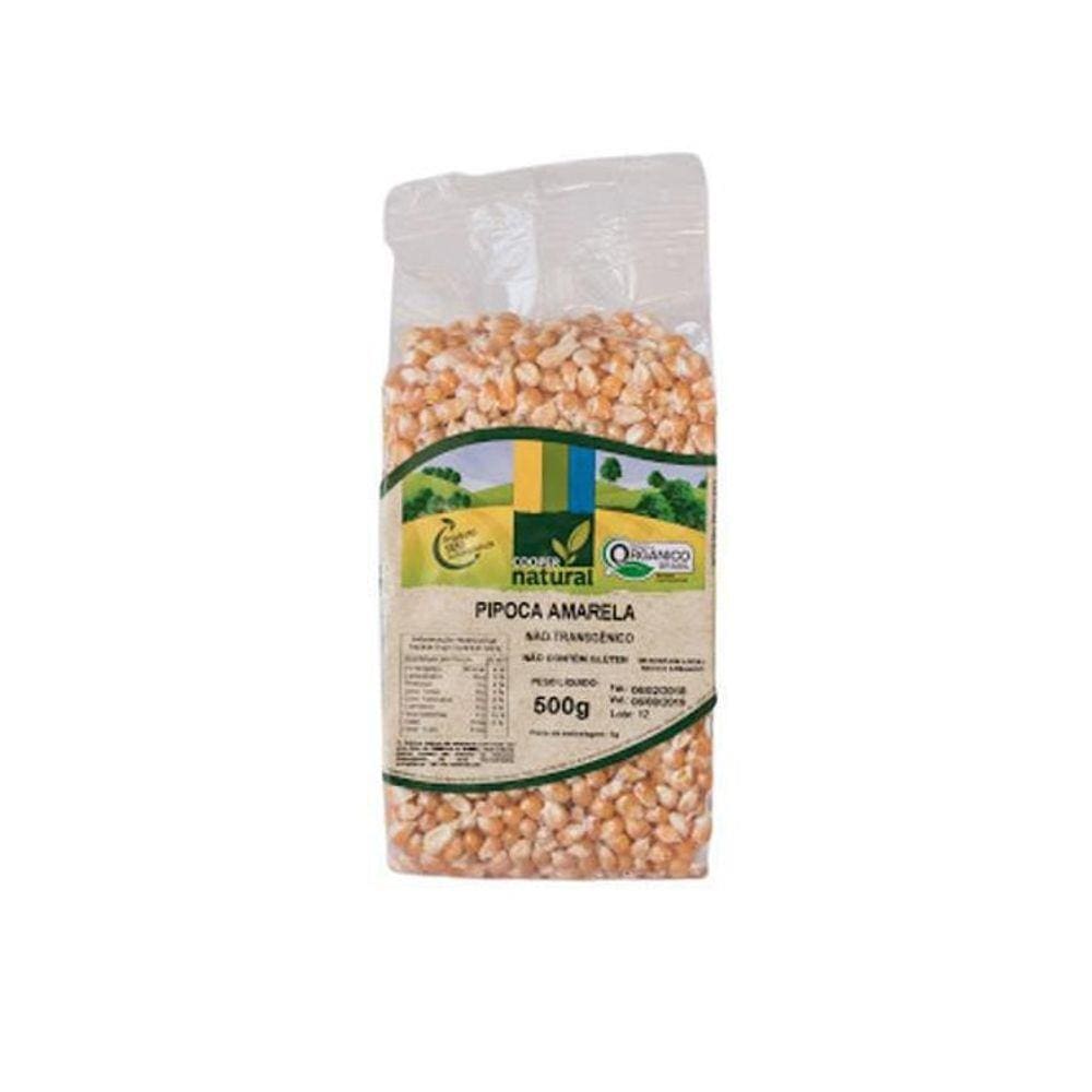 Milho De Pipoca Amarela Orgânico Coopernatural 500G