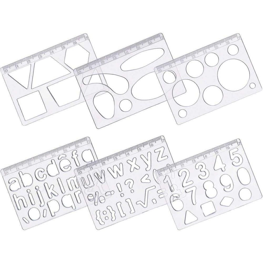 Kit 6 Moldes Para Desenho Cristal