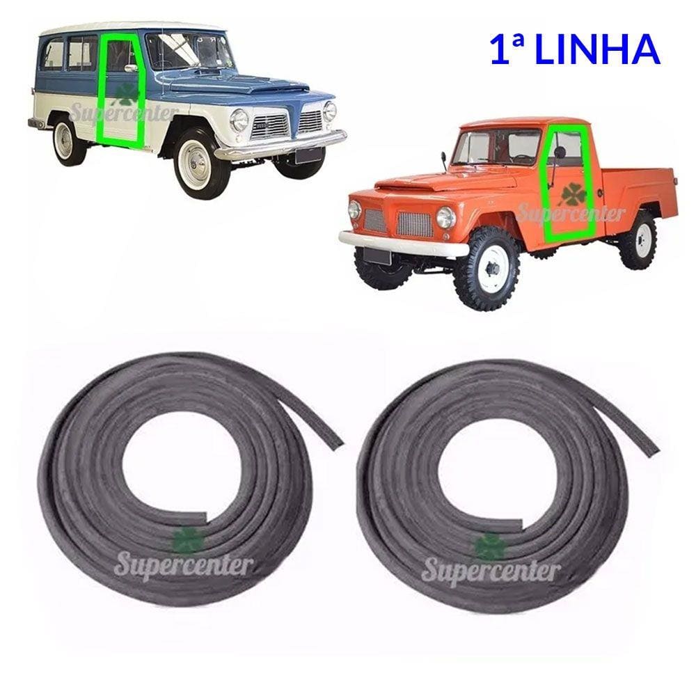 Kit Par Borracha Porta Rural F75 F-75 Pick Up Willys