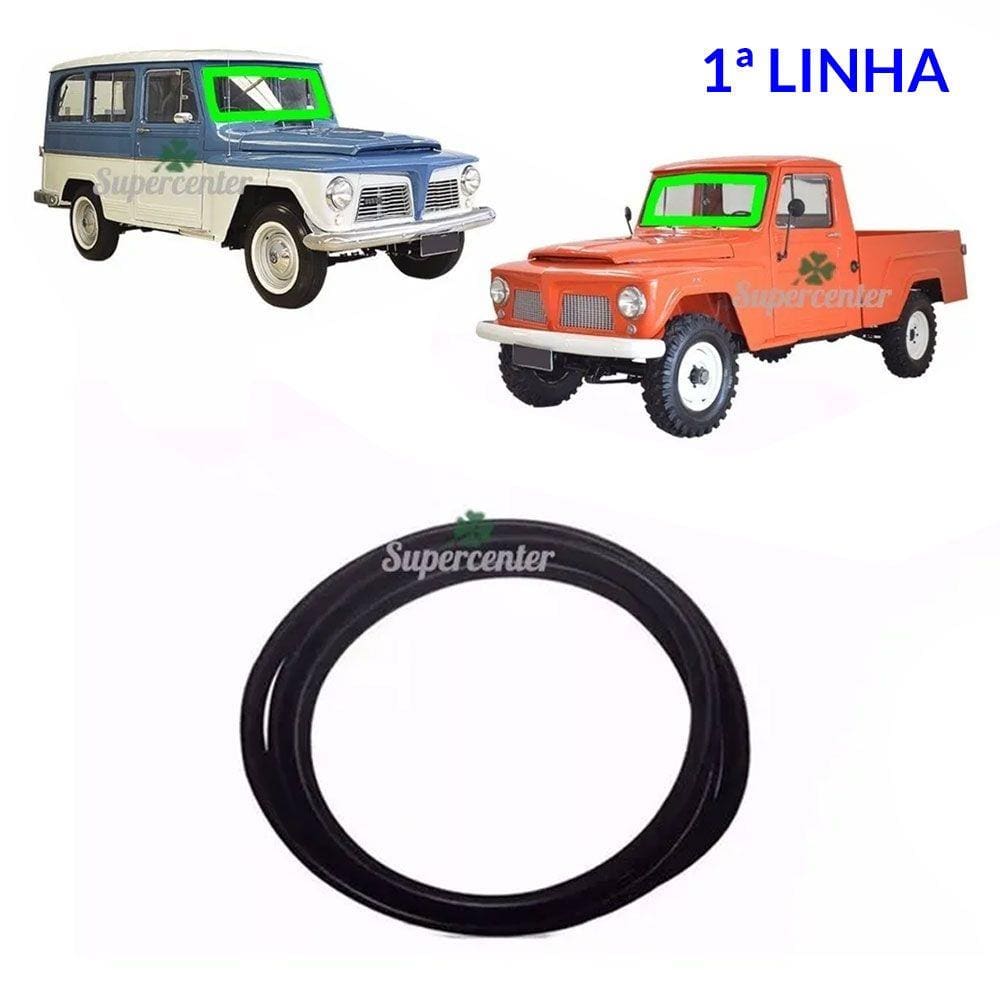Borracha Vidro Parabrisa Rural F75 F-75 Pick Up Willys