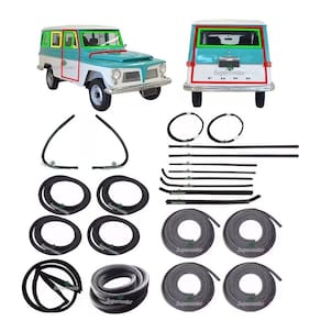 Kit Borracha Porta Parabrisa Canaleta Vento Rural Willys