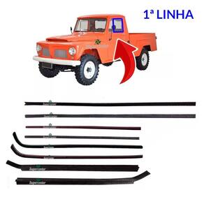 Kit Canaleta Pestana Borracha Vidro F-75 F75 Pick Up Willys