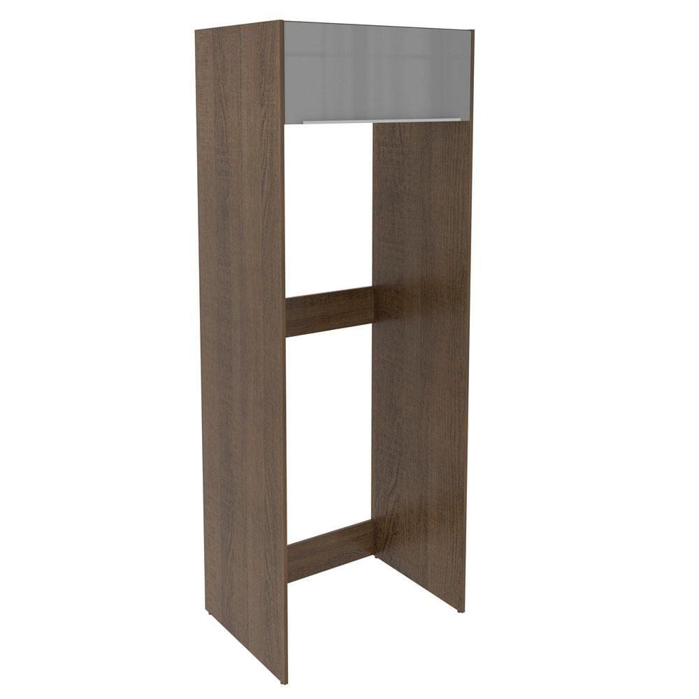 Porta Geladeira Madesa Lux 1 Porta Basculante - Rustic/Cinza