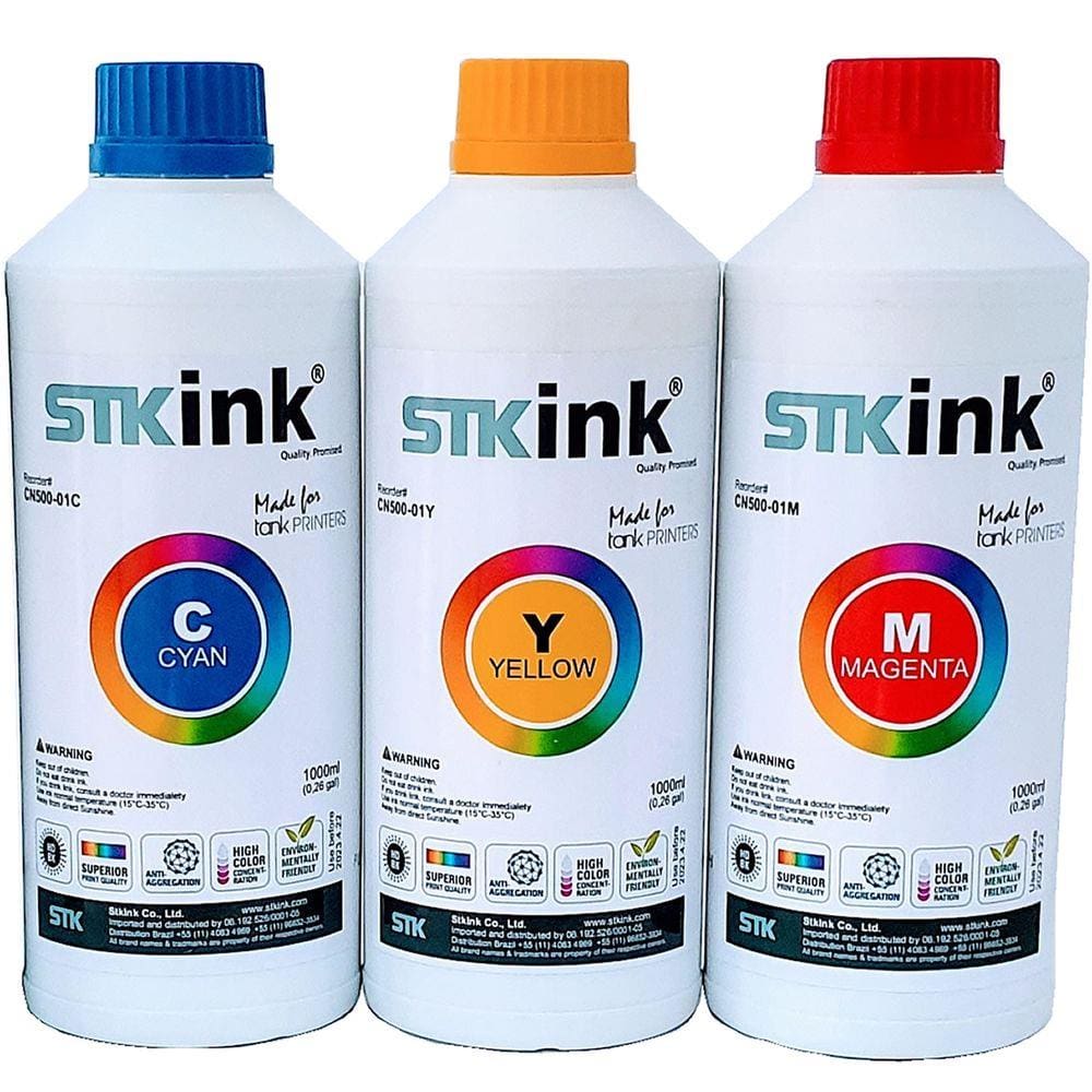 Tinta STK GL190 G1100 G1110 G2100 G2110 G3100 G3102 G3110 G3111 G4100 G4110 G4111 G1800 G1900 para Maxx Canon - 3 x 500ml