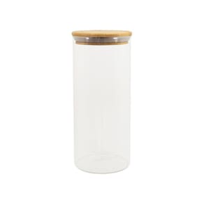 Pote De Vidro De Mantimentos 1650Ml C/ Tampa De Bambu Oikos