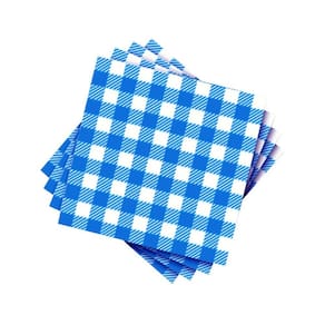 Guardanapo de Papel Xadrez Azul Escuro - 50 Unidades