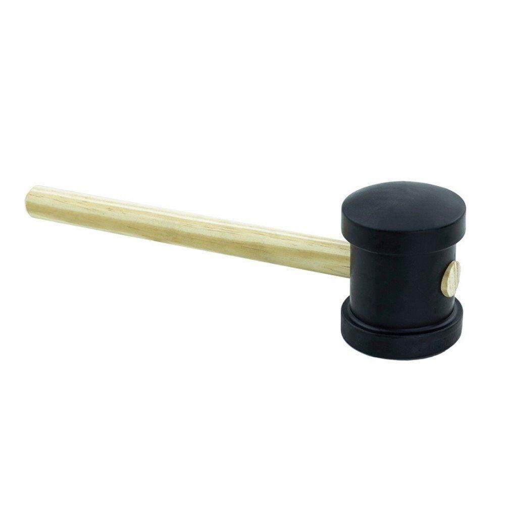 Martelo de Borracha Preto 60 mm com Cabo de Madeira Thompson