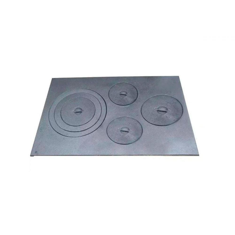 Chapa Paraná Fogão Lenha 4 Furos com Tampa 68x49cm