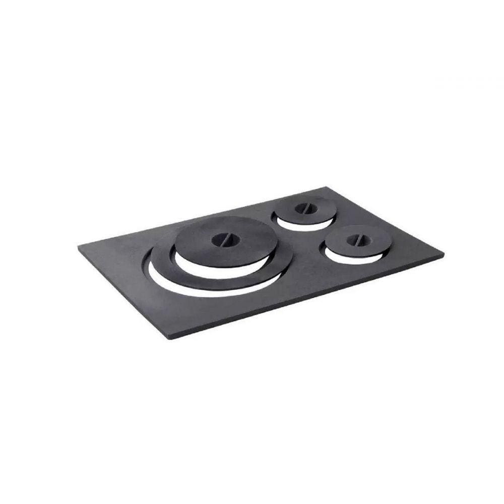 Chapa Paraná Fogão Lenha 3 Furos com Tampa 33x49x33cm