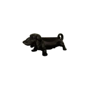 Capacho Formato Cachorro Ferro Fundido Cor Preto 38x14cm