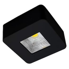 Spot Sobrepor Plafon Quadrado 3000K 5W Bivolt Preto